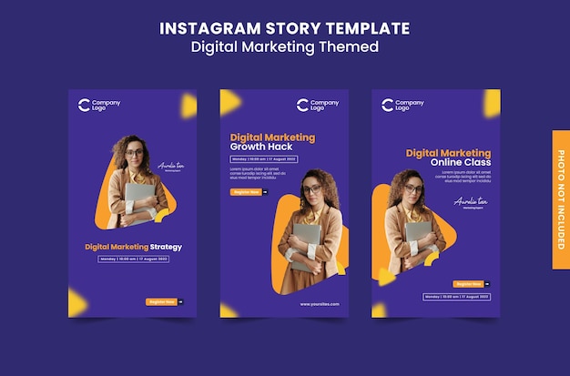 Plantilla de historia de Instagram Temática de marketing digital