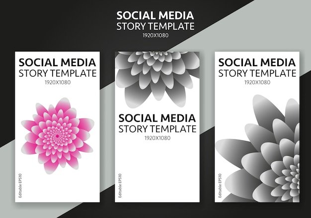 Plantilla de historia para redes sociales: diseño de portada de historia editable para empresas