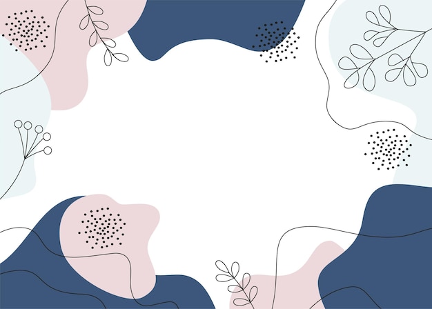 Plantilla de historias con doodle fondo moderno abstracto con formas orgánicas fluidas, colores pastel.Diseño minimalista de moda. EPS 10