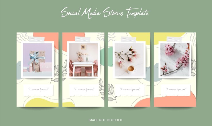 Plantilla de historias de facebook e instagram de redes sociales con fondo hermoso