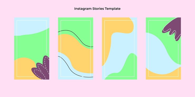 Plantilla de historias de instagram con diseño abstracto