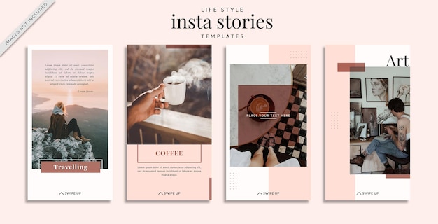 Plantilla de historias de instagram de estilo de vida