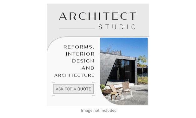 Vector plantilla de historias de instagram de estudio de agencia de diseño architech
