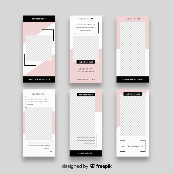 Vector plantilla de las historias de instagram