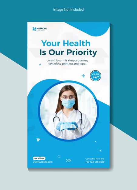 plantilla de historias médicas de Instagram o Facebook