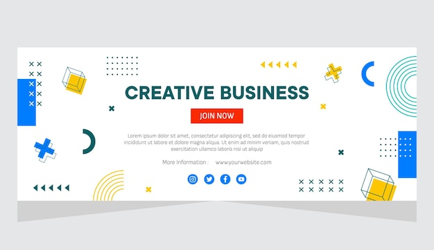 Plantilla horizontal de banner de negocios