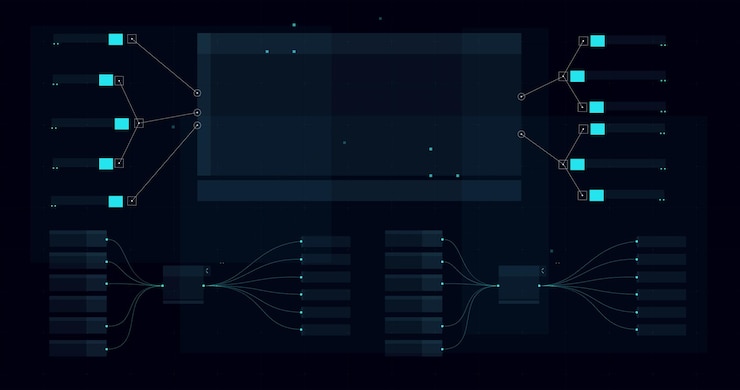 Vector plantilla hud fui para pantalla ancha sin texto