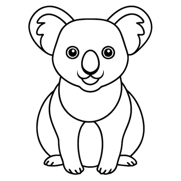 plantilla de icona de diseño de logotipo de animal koala en un fondo blanco