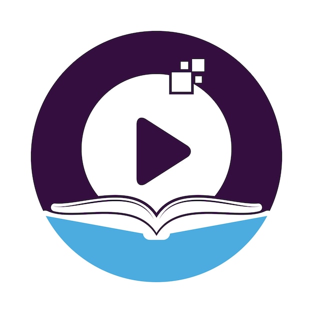 plantilla de icona de diseño de logotipo de medios de libro ilustración de diseño de símbolo de juego de libro