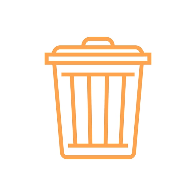 plantilla de icona vectorial de contenedor de basura logotipo colección de moda diseño plano