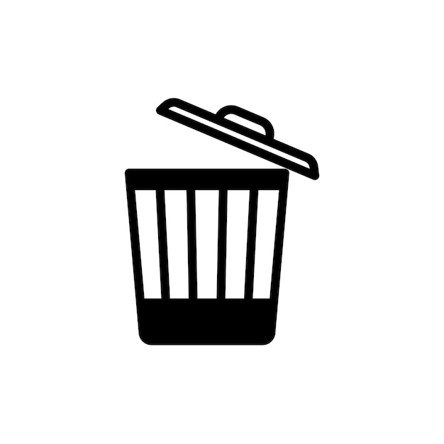 plantilla de icona vectorial de contenedor de basura logotipo colección de moda diseño plano