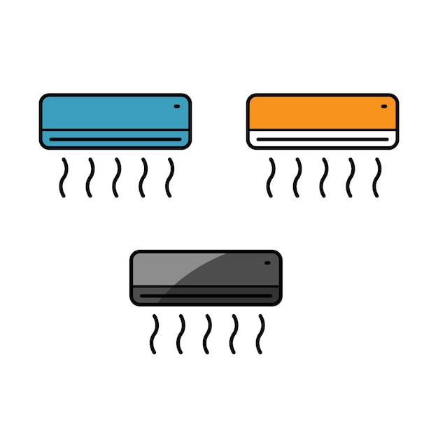 Plantilla de icono de aire acondicionado