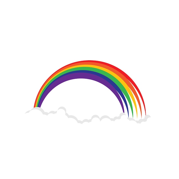 Plantilla de icono de belleza de arco iris