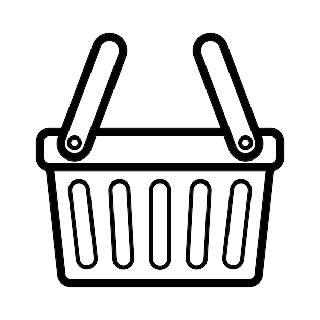 Plantilla de icono de cesta de la compra