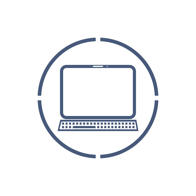 Plantilla de icono de computadora portátil