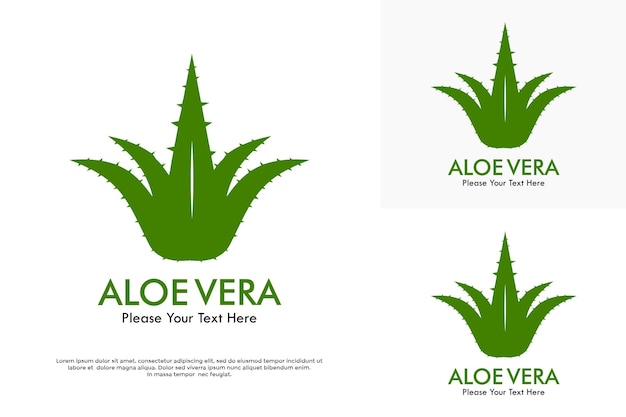 Plantilla de icono de diseño de ilustración de vector de aloe vera