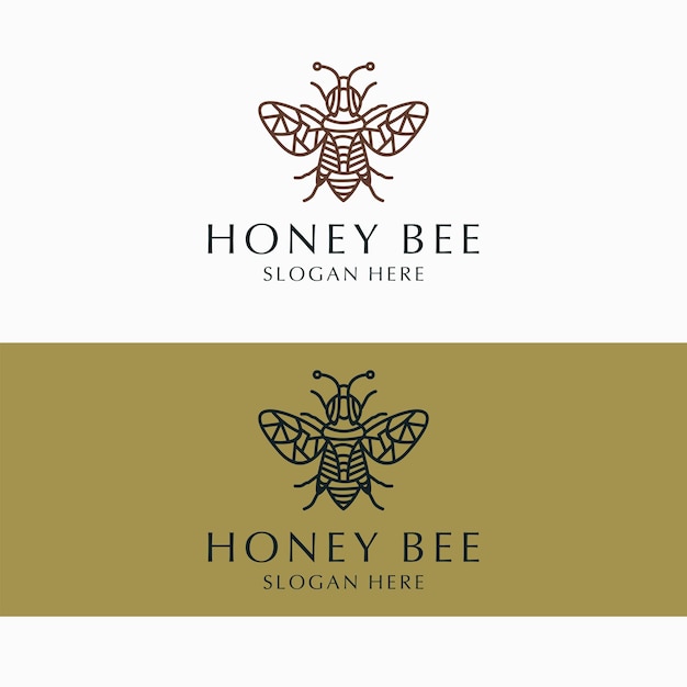 Plantilla de icono de diseño de logotipo de abeja