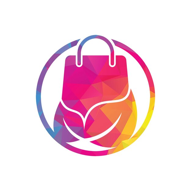Plantilla de icono de diseño de logotipo de bolsa de hoja