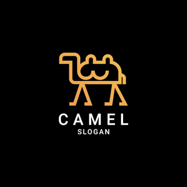 Plantilla de icono de diseño de logotipo de camello