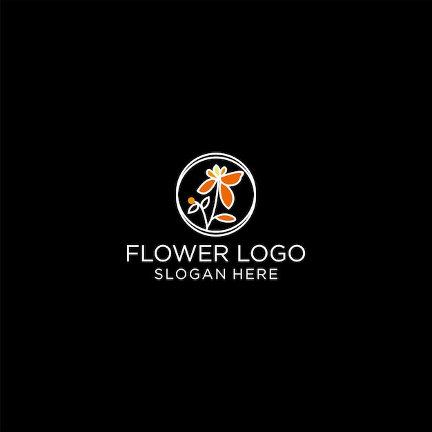 Plantilla de icono de diseño de logotipo de flor