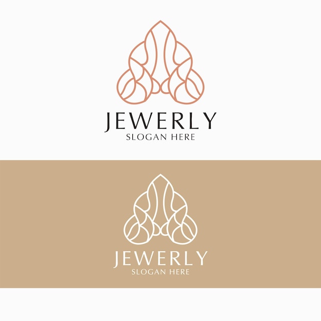 Plantilla de icono de diseño de logotipo de joyería