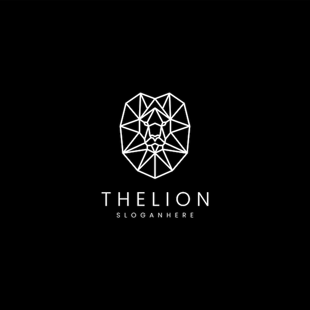 Plantilla de icono de diseño de logotipo de León