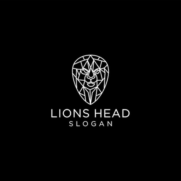 Plantilla de icono de diseño de logotipo de león