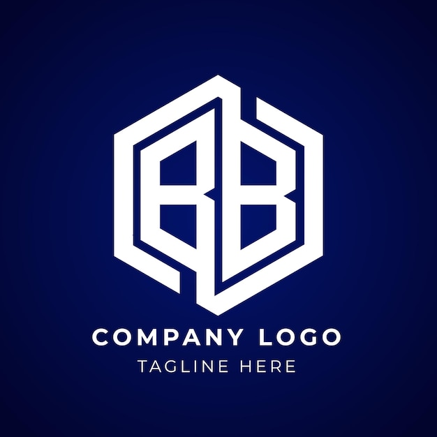 Plantilla de icono de diseño de logotipo con monograma bb de letra creativa