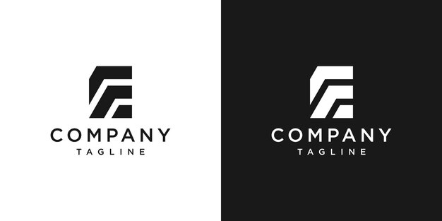 Plantilla de icono de diseño de logotipo de monograma de letra creativa EF fondo blanco y negro
