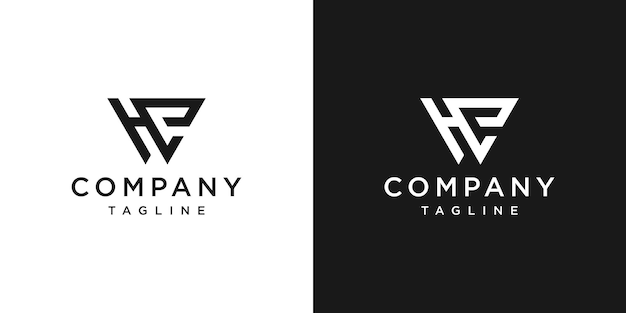 Plantilla de icono de diseño de logotipo de monograma de letra creativa con fondo blanco y negro