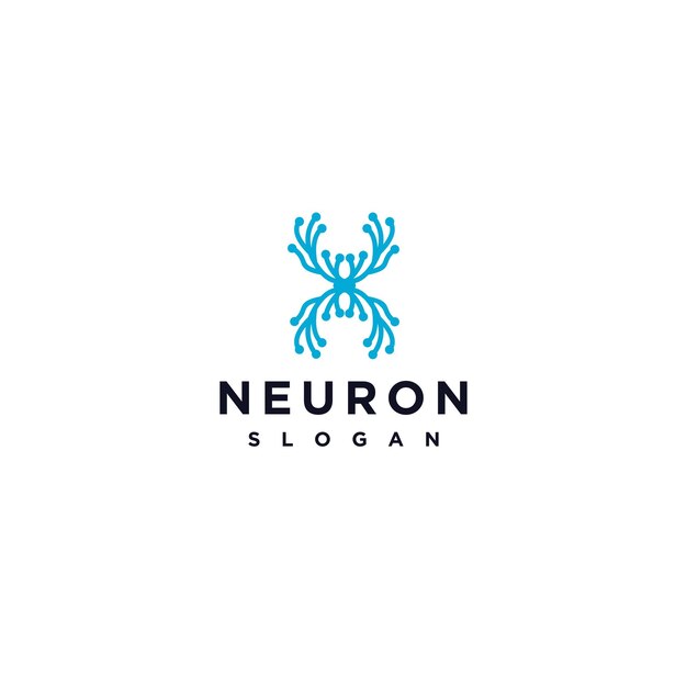 Plantilla de icono de diseño de logotipo de neurona