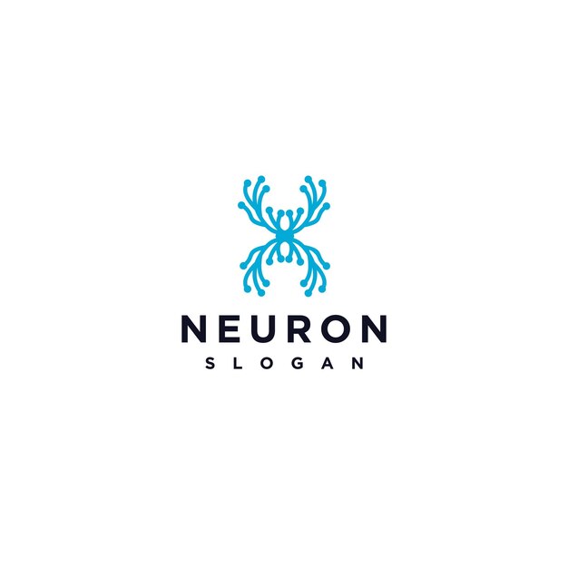 Plantilla de icono de diseño de logotipo de neurona