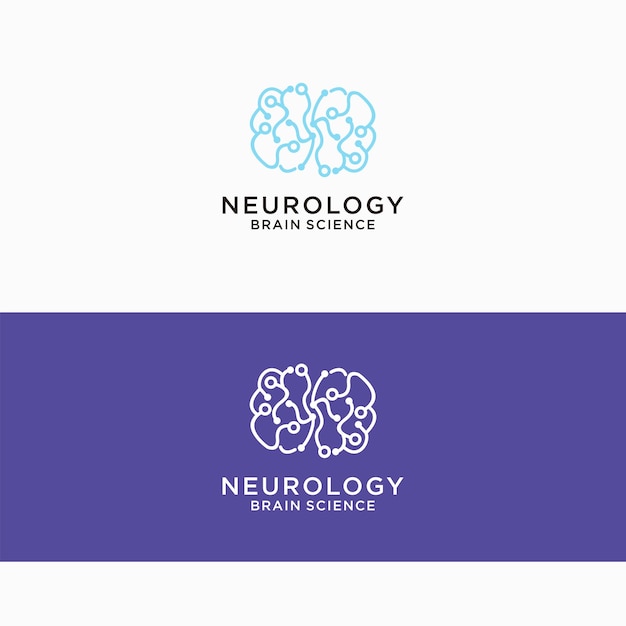 Vector plantilla de icono de diseño de logotipo de neurona