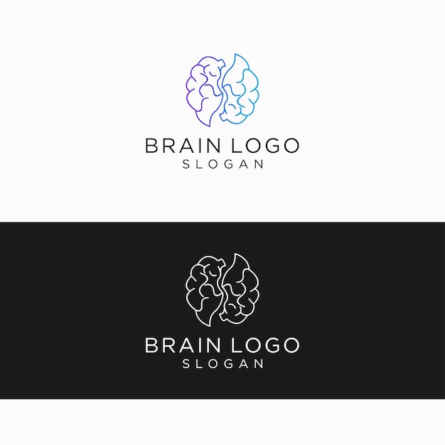 Plantilla de icono de diseño de logotipo de neurona