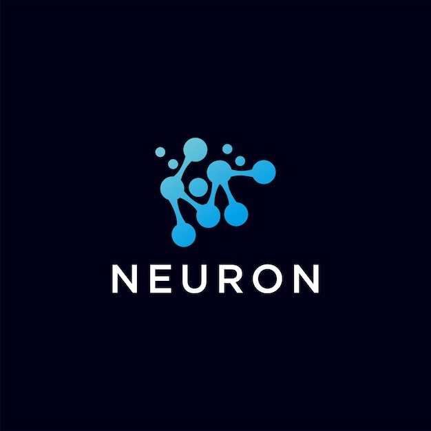 Plantilla de icono de diseño de logotipo de neurona