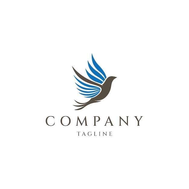 Plantilla de icono de diseño de logotipo de pájaro