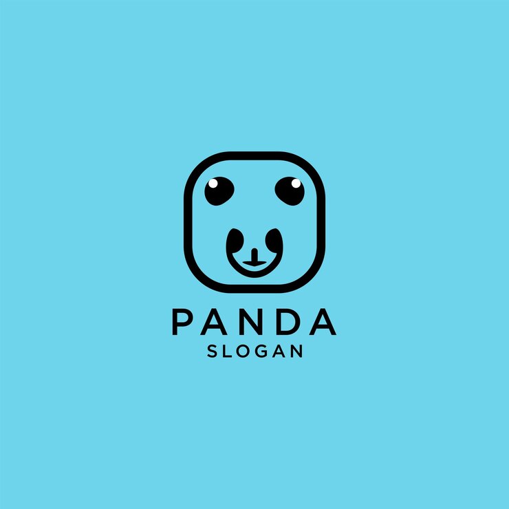 Vector plantilla de icono de diseño de logotipo de panda