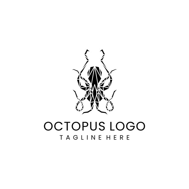 plantilla de icono de diseño de logotipo de pulpo