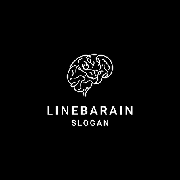 Plantilla de icono de diseño de logotipo de tecnología cerebral