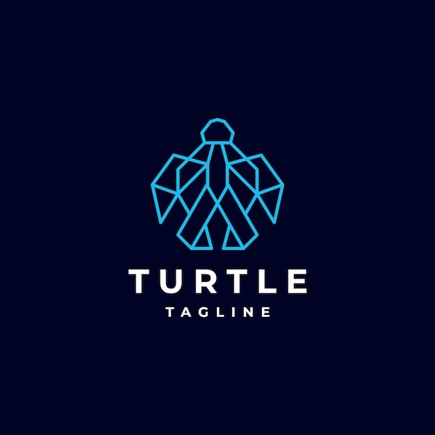 plantilla de icono de diseño de logotipo de tortuga