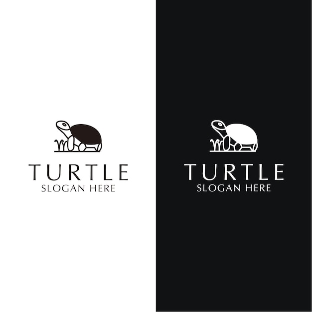 Plantilla de icono de diseño de logotipo de tortuga