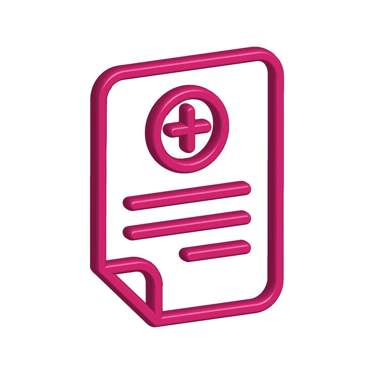 Vector plantilla de icono de informe médico