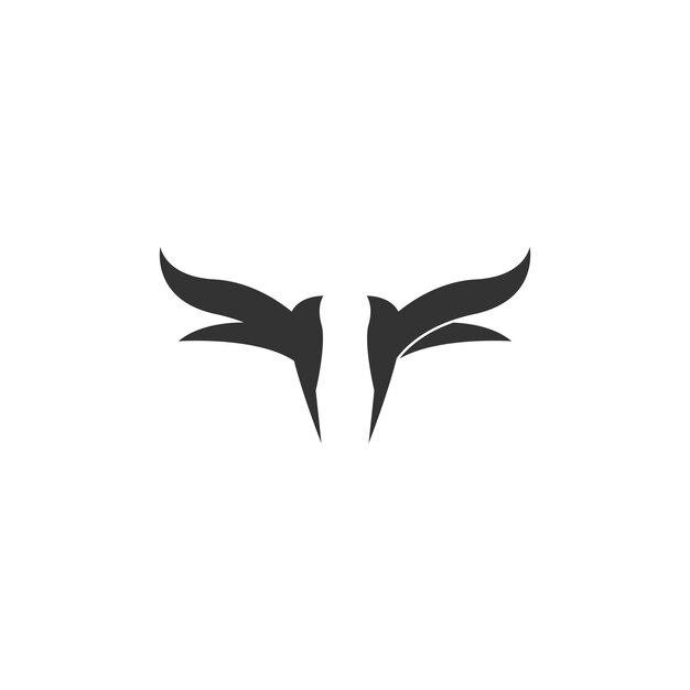 Plantilla de icono de logotipo de diseño simple de Swift Bird
