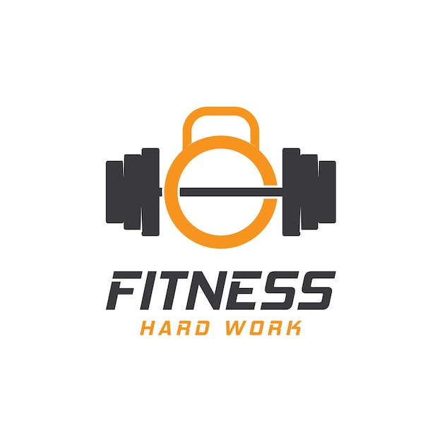 Plantilla de icono de logotipo de fitness gym sport body building