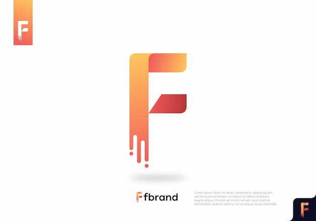 Plantilla de icono de logotipo de letra F