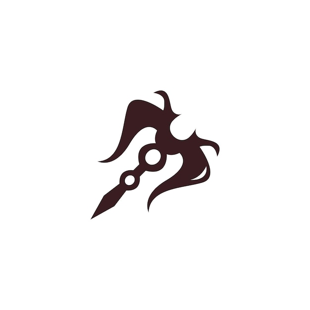 Plantilla de icono de logotipo de tridente