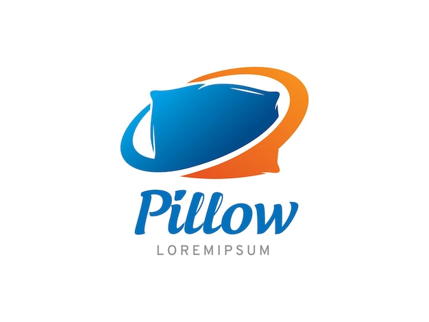Plantilla de icono o símbolo de logotipo de almohada
