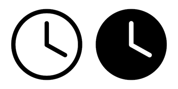 plantilla de icono de reloj