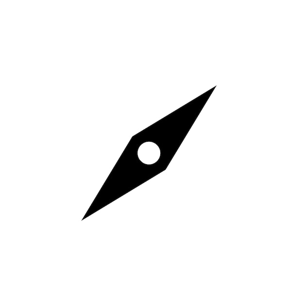 plantilla de icono de vector de brújula