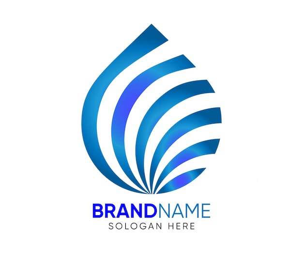 Plantilla de icono de vector de diseño de logotipo de gota de agua
